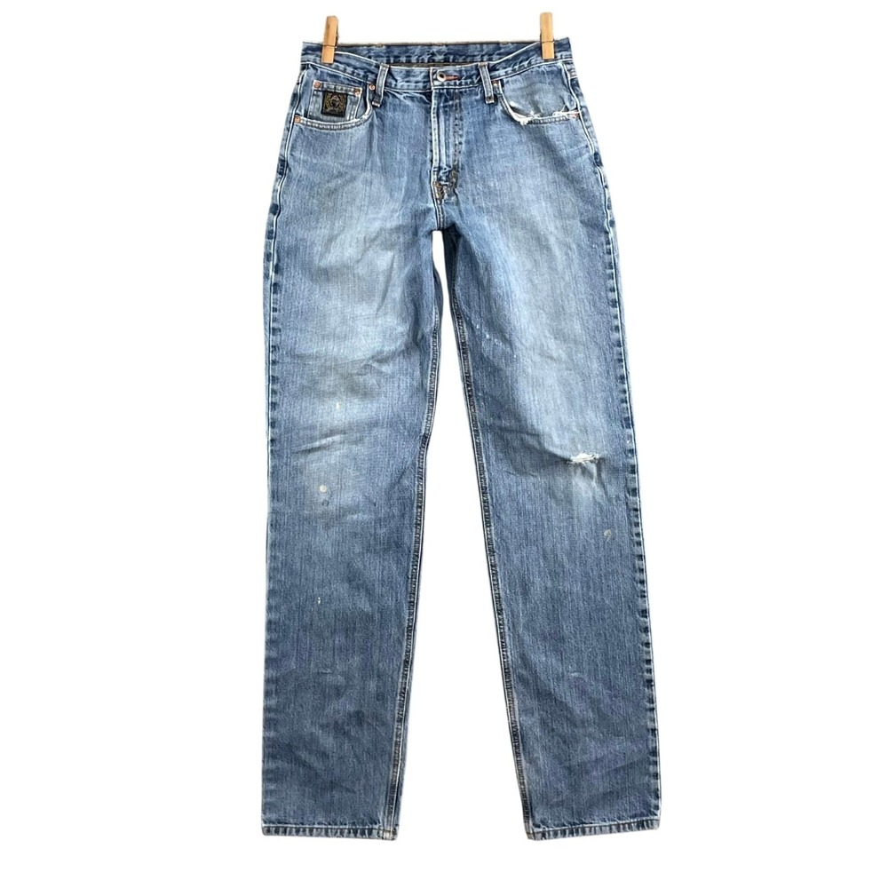 Cinch Black Label Jeans‎ Mens 34x37.5* Light Wash Denim Grunge Skater Streetwear